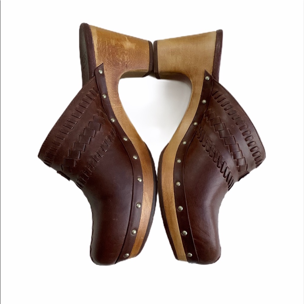 UGG Leather Sheepskin Slide Mule Clogs Woo…
